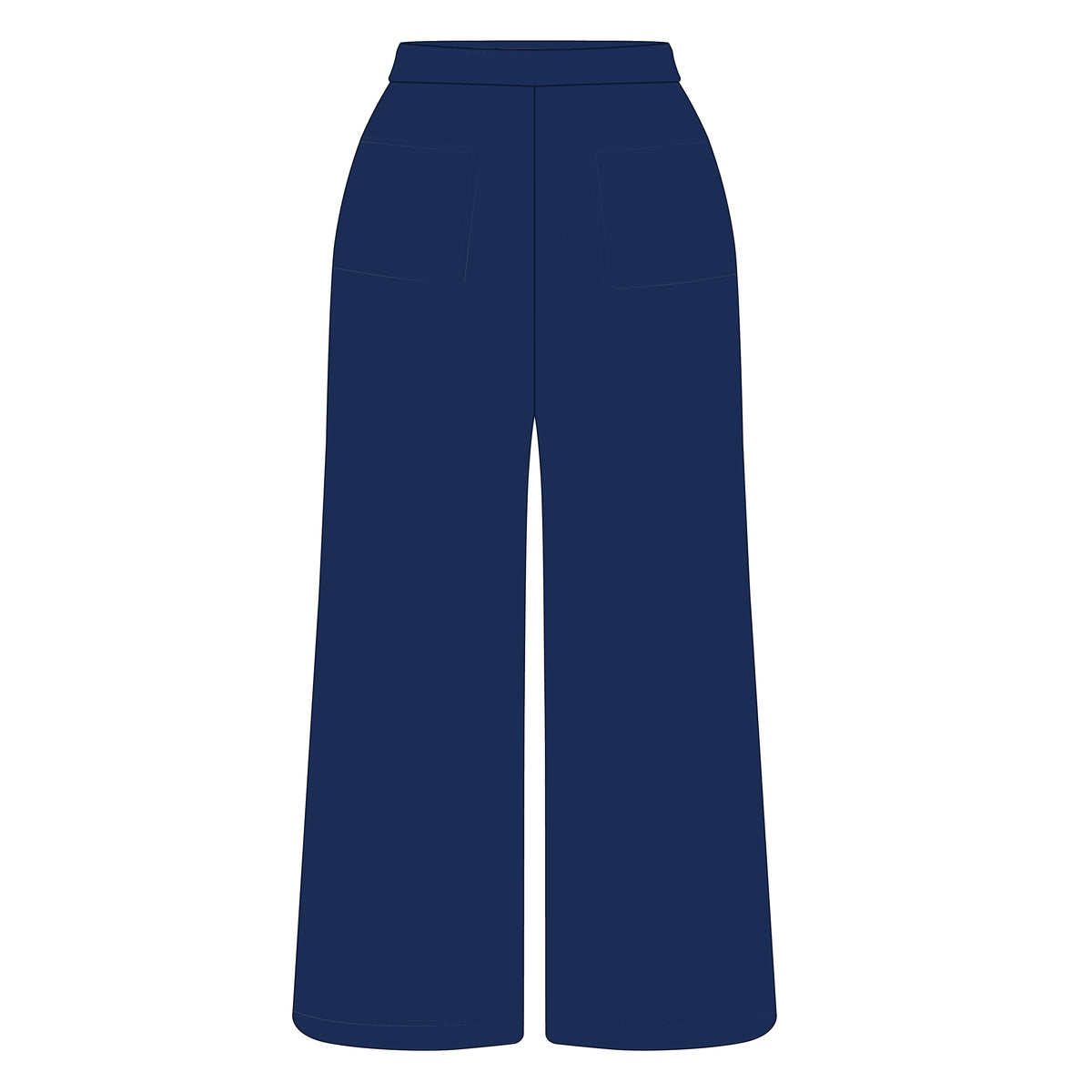 The Ava Airy Pants Fighting Illini Woven Label | Navy