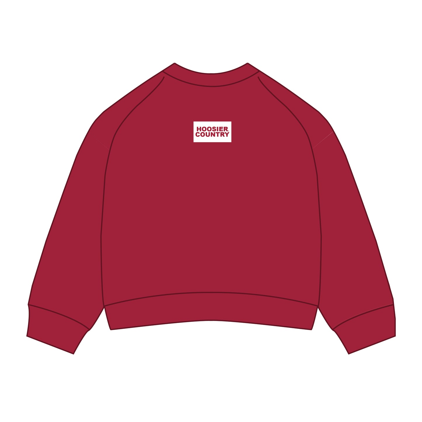 The Ava Airy Crewneck Hoosiers Country Woven Label | Crimson