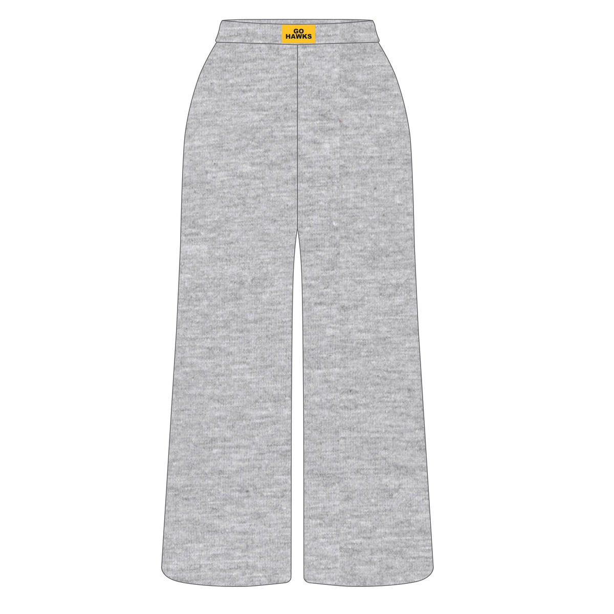 The Ava Airy Pants Go Hawks Woven Label | Heather Grey