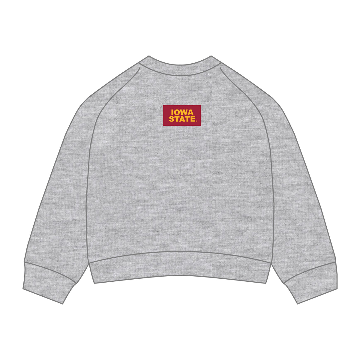 The Ava Airy Crewneck Iowa State Woven Label | Heather Grey