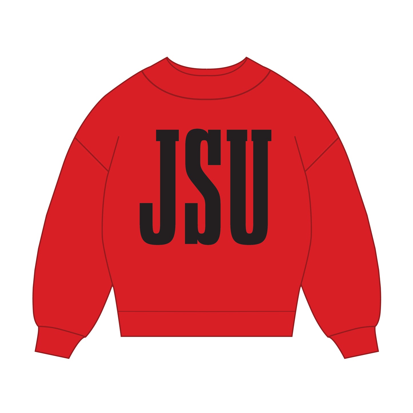 The Madi Varsity Mockneck Jax State | Bright Red