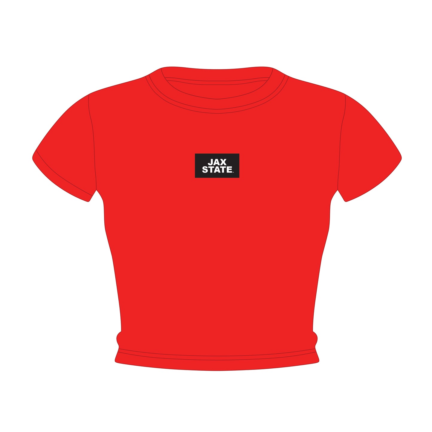 The Raegan Ribbed Baby Tee Jax State Woven Label | Bright Red