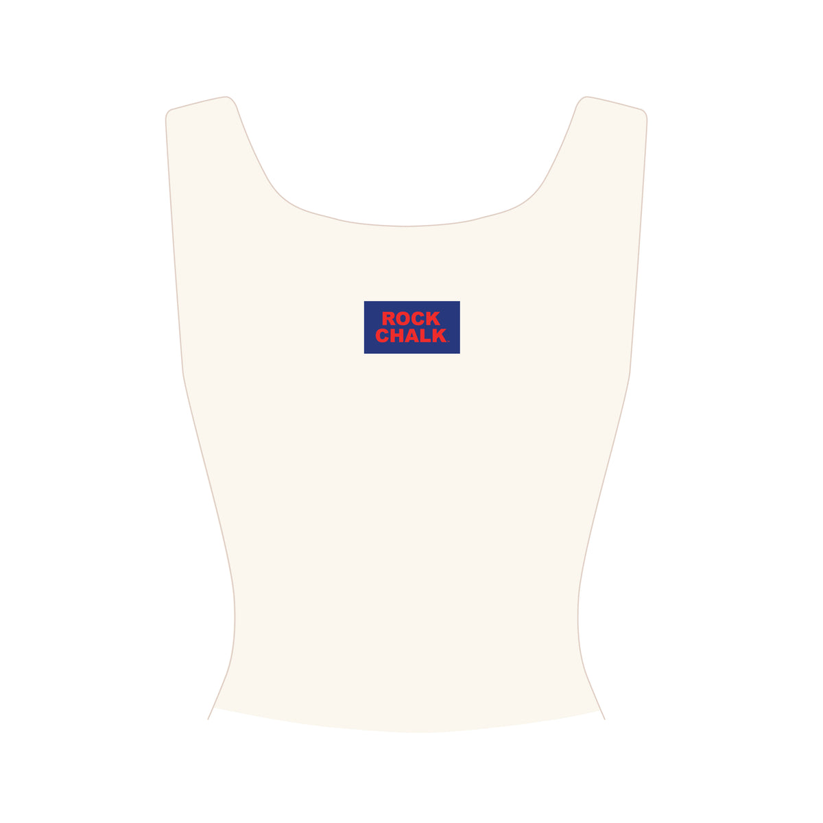 The Alli Ribbed Tank Rock Chalk Woven Label | Bone