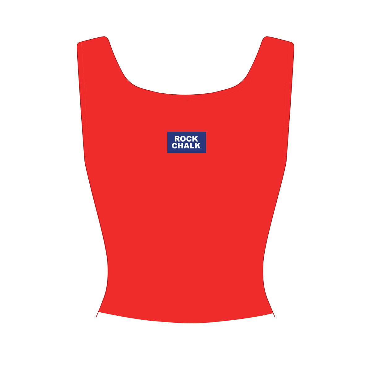 The Alli Ribbed Tank Rock Chalk Woven Label | Bright Red