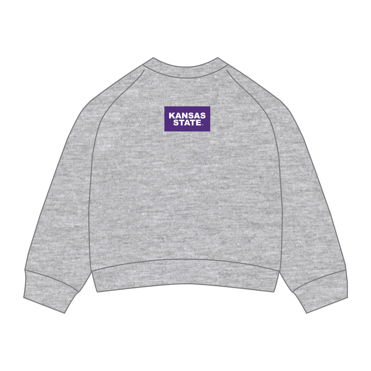 The Ava Airy Crewneck Kansas State | Youth Heather Grey