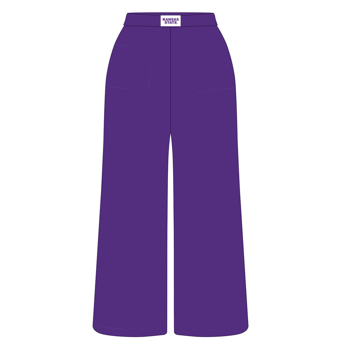 The Ava Airy Pants Kansas State Woven Label | Purple