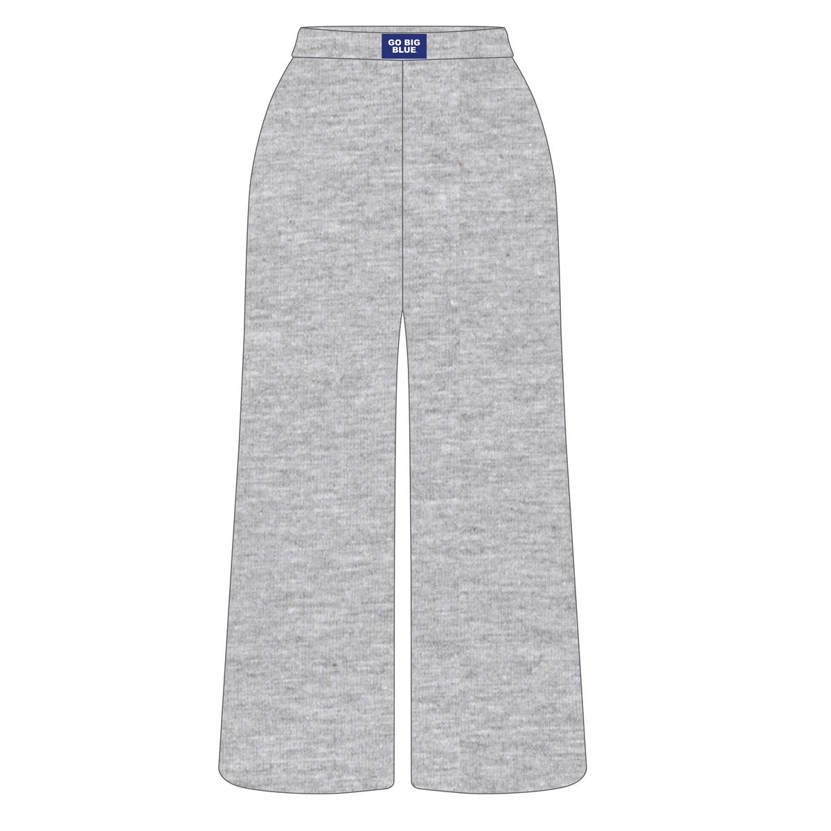 The Ava Airy Pants Go Big Blue Woven Label | Heather Grey