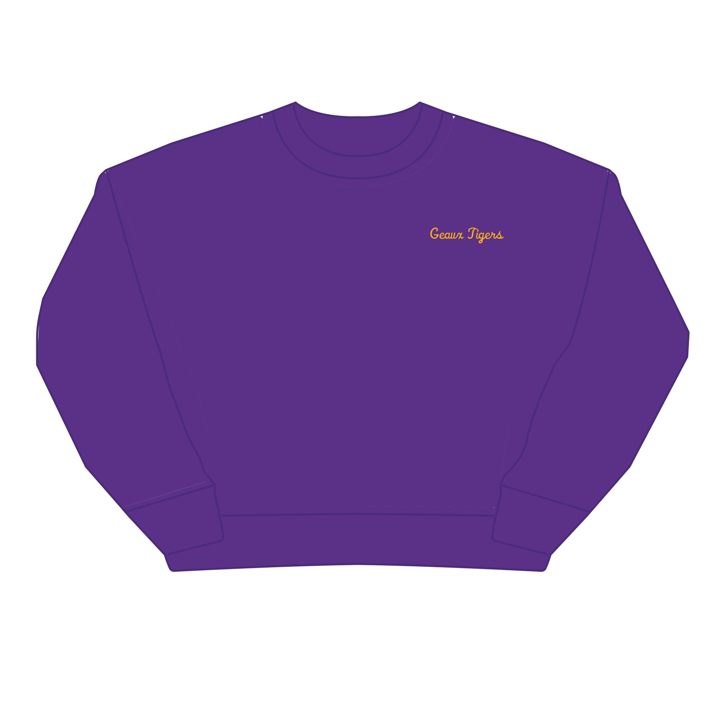 The Brooke Solid Crewneck LSU | Youth Purple
