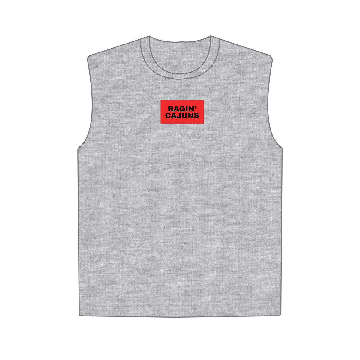 The Anna Active Tank Ragin' Cajuns Woven Label | Heather Grey