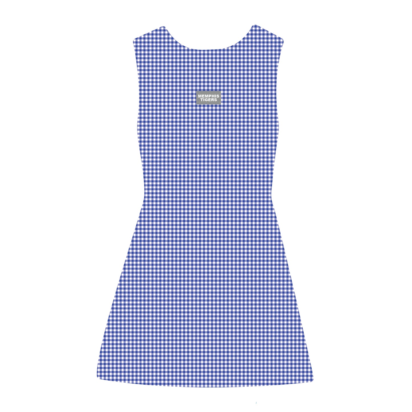 The Grace Gingham Dress Memphis Tigers Woven Label | Royal