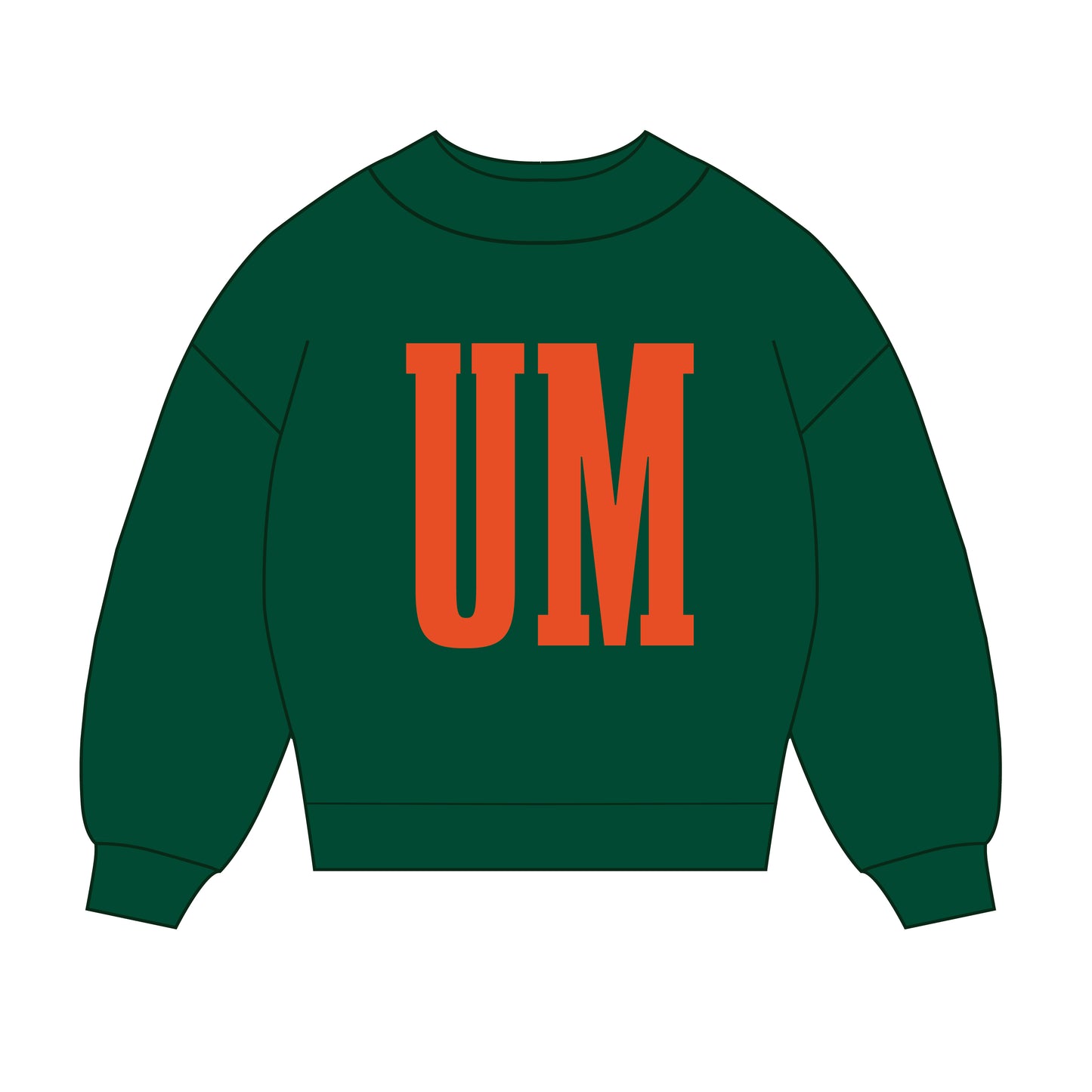 The Madi Varsity Mockneck Miami | Green