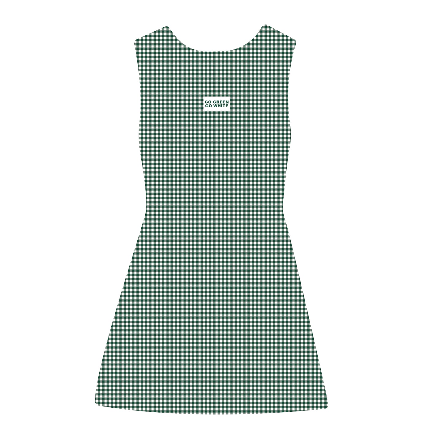 The Grace Gingham Dress Go Green Go White Woven Label | Dark Green