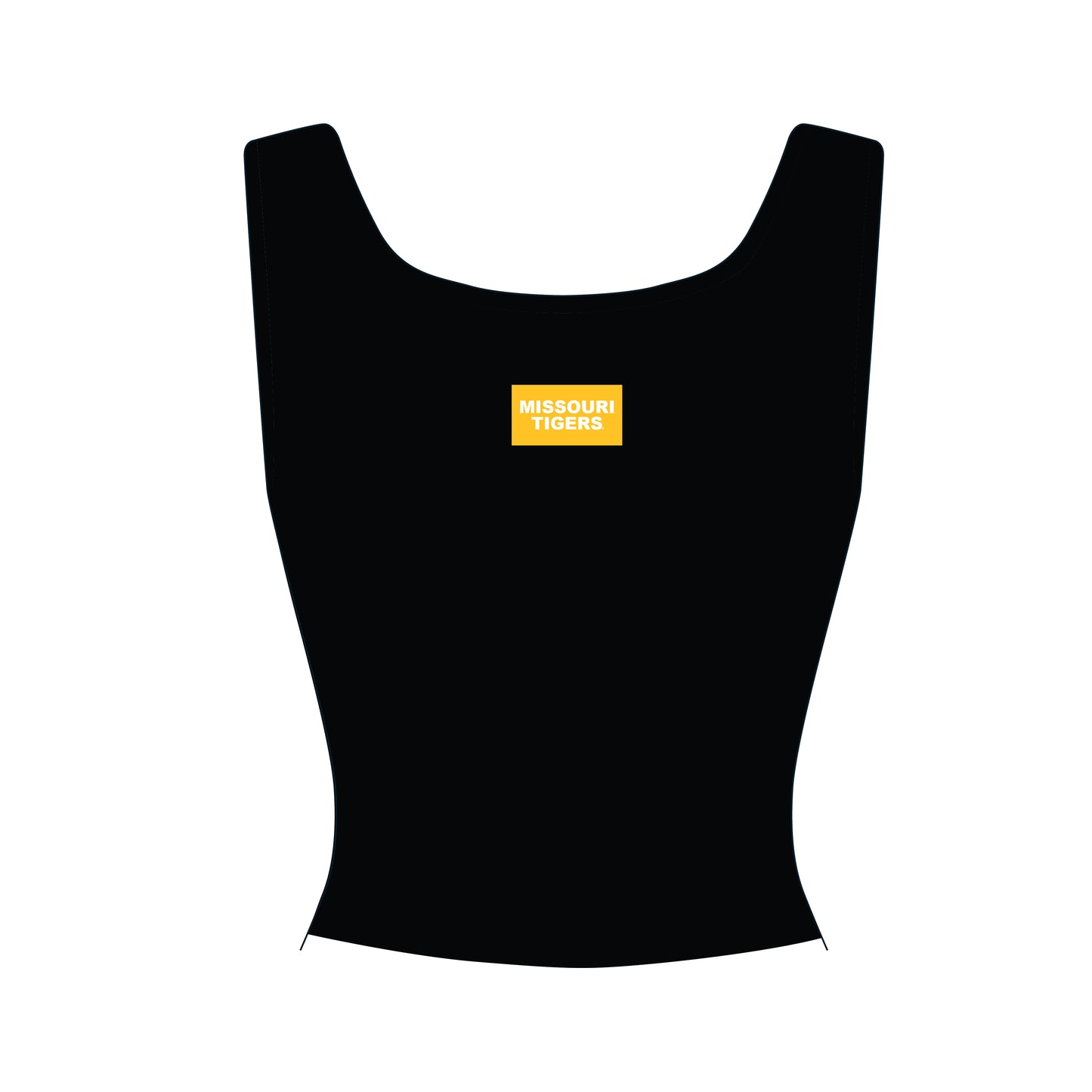 The Alli Ribbed Tank Missouri Tigers Woven Label | Black