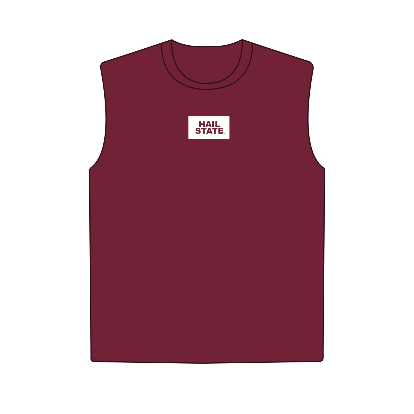 The Anna Active Tank Hail State Woven Label | Youth Deep Maroon