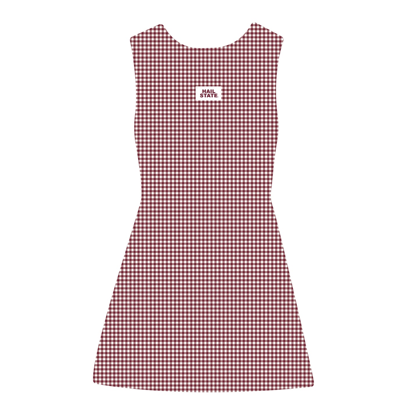 The Grace Gingham Dress Hail State Woven Label | Toddler/Youth Deep Maroon