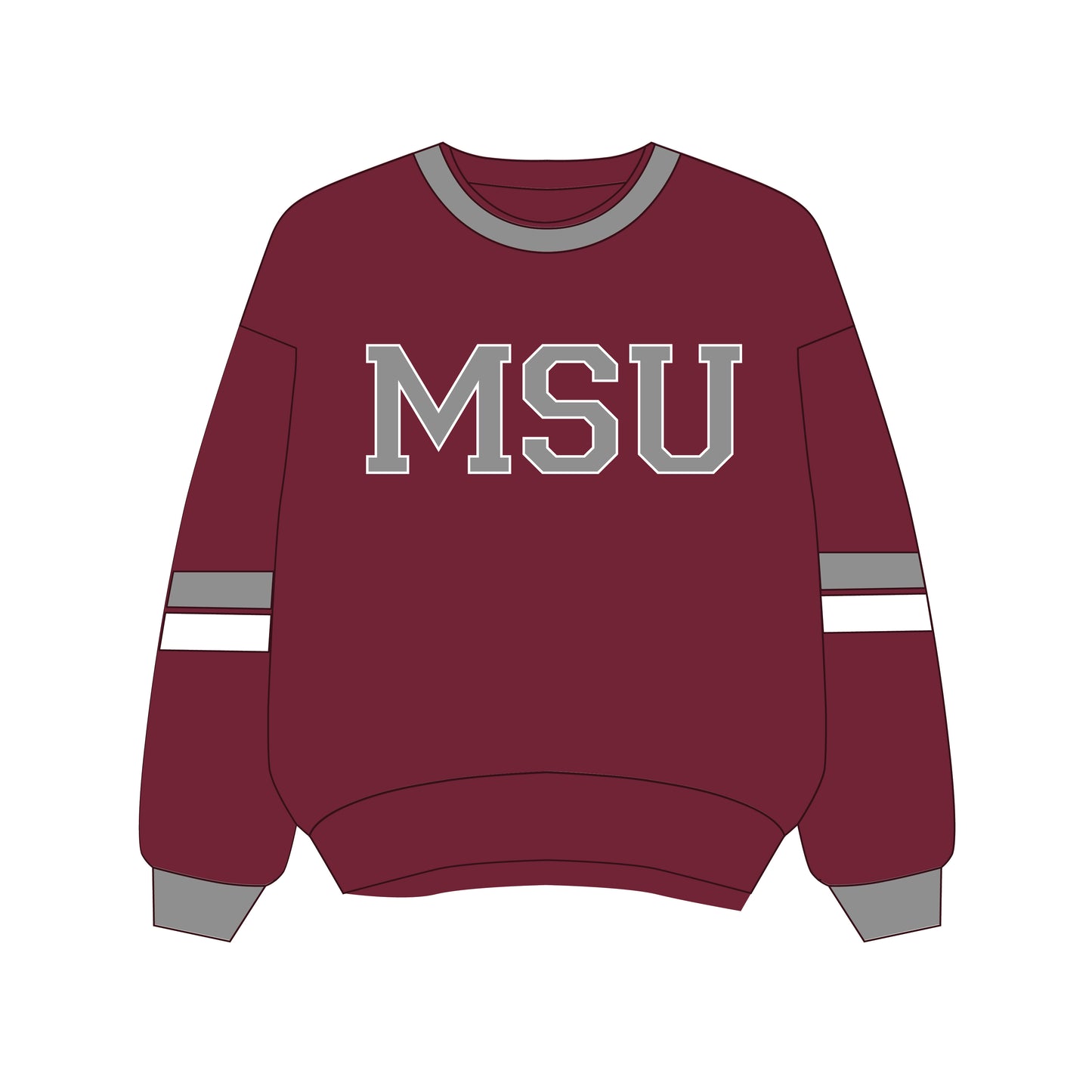 The Virginia Varsity Crewneck Mississippi State | Deep Maroon