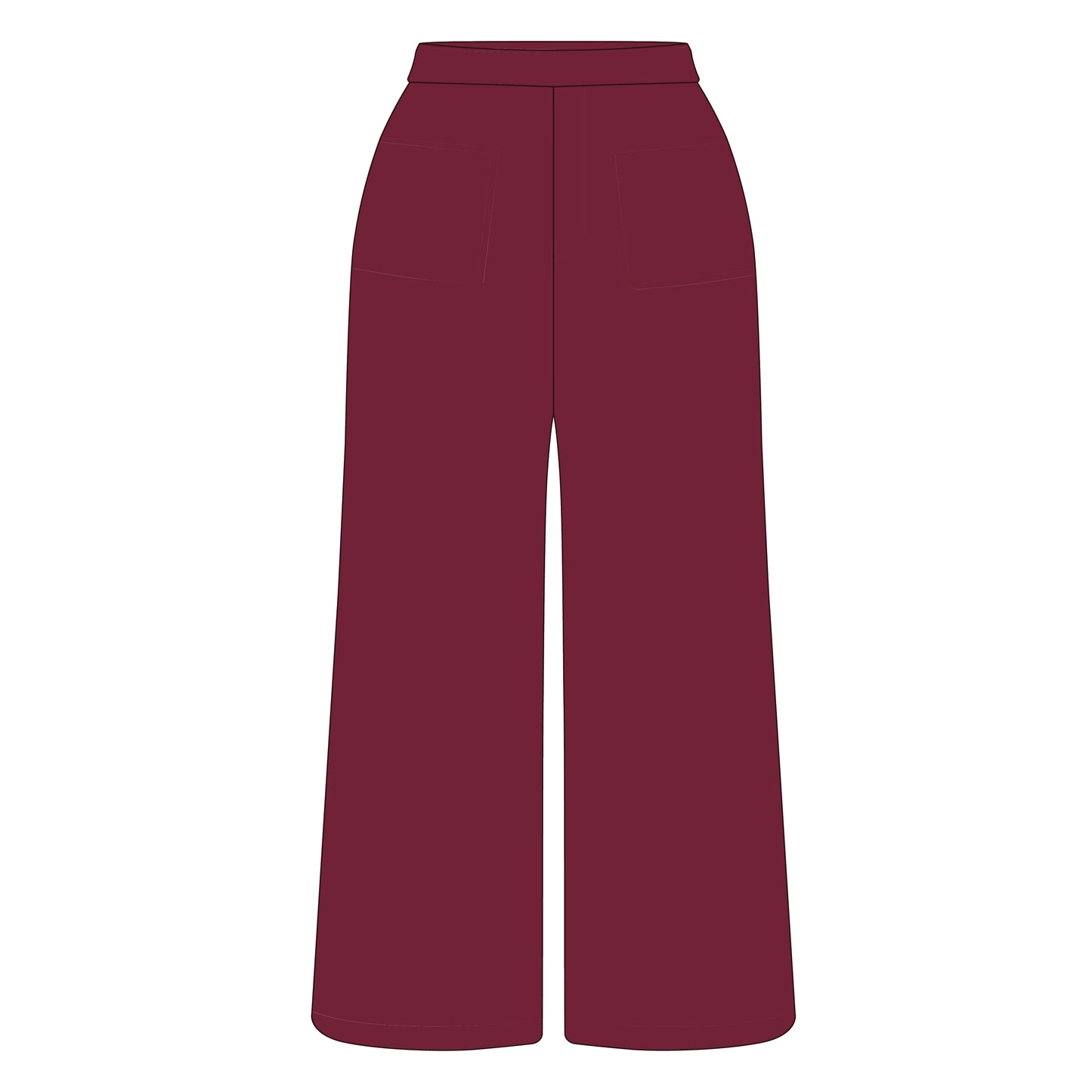 The Ava Airy Pants Hail State Woven Label | Youth Deep Maroon