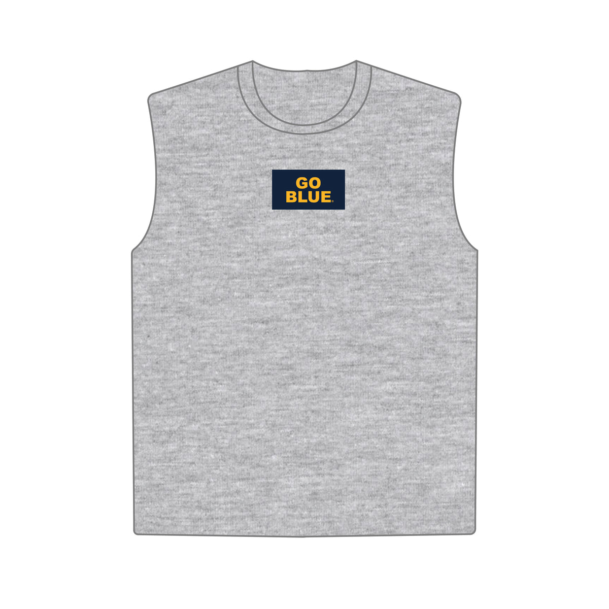 The Anna Active Tank Go Blue Woven Label | Heather Grey