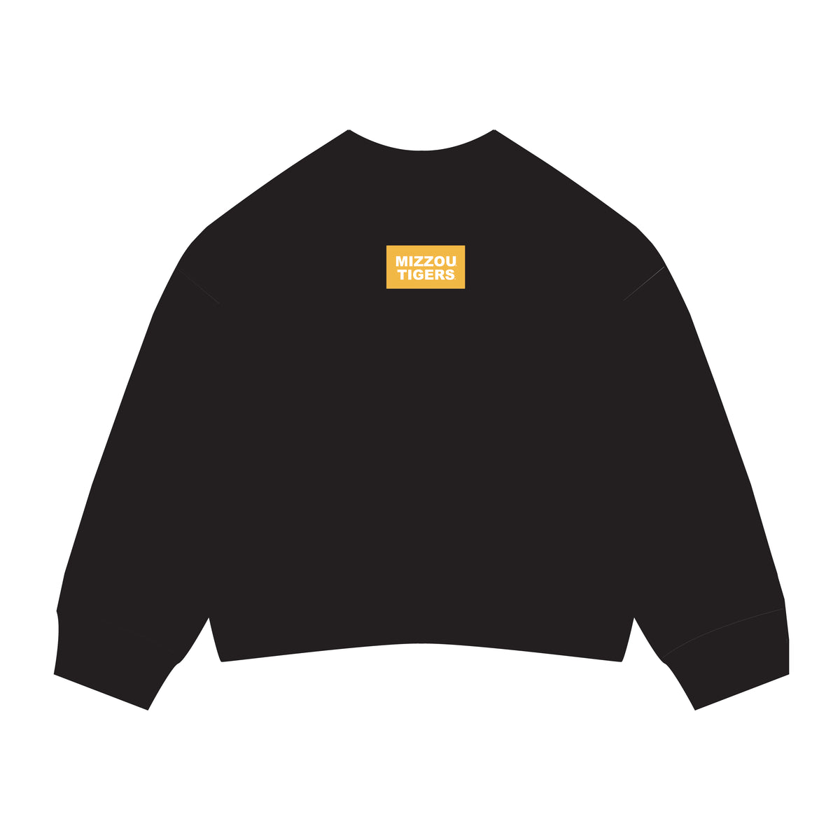 The Ava Airy Crewneck Mizzou Tigers Woven Label | Black