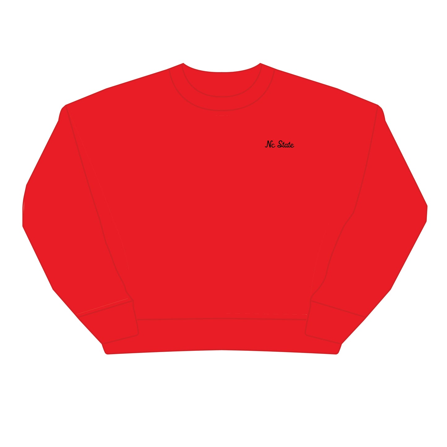 The Brooke Solid Crewneck NC State | Youth Bright Red