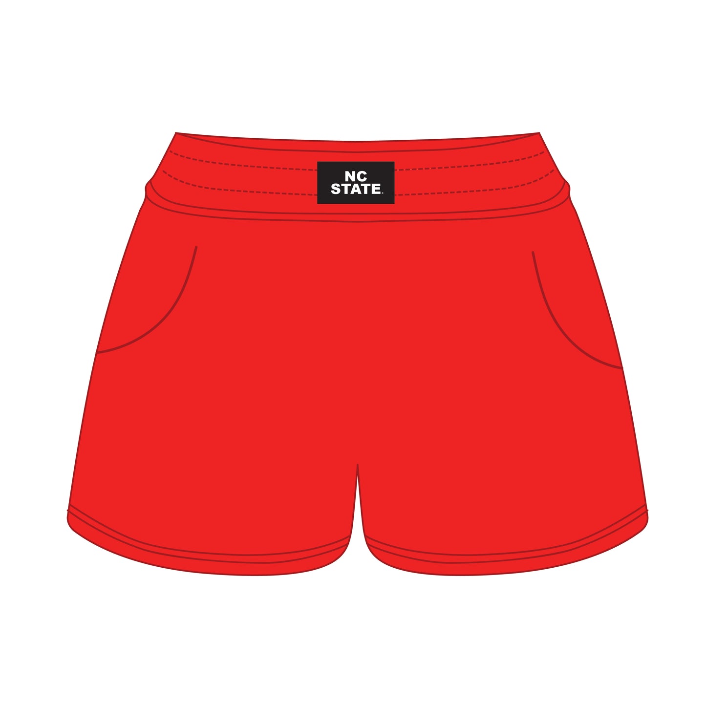 The Ava Airy Shorts NC State Woven Label | Bright Red