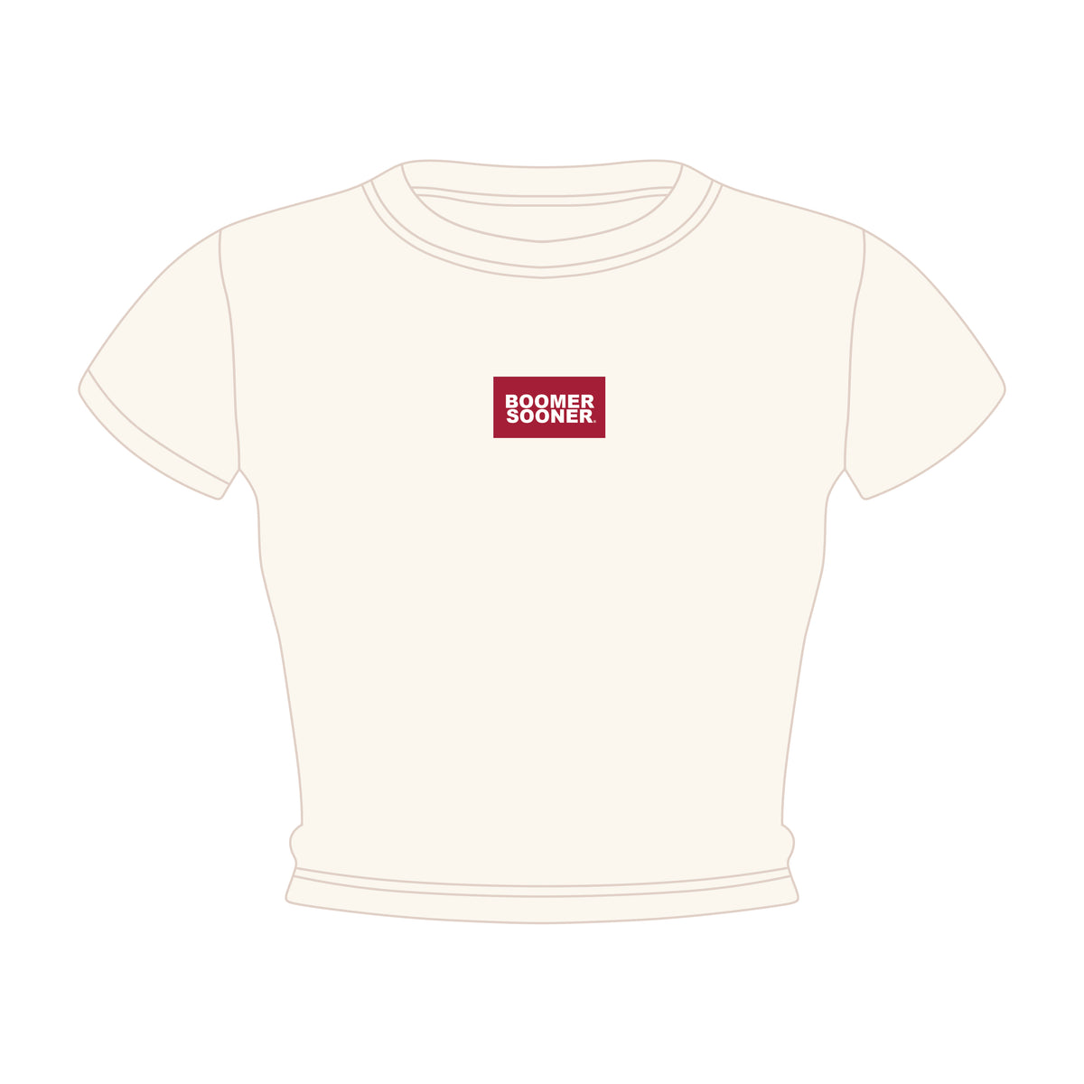 The Raegan Ribbed Baby Tee Boomer Sooner Woven Label | Bone