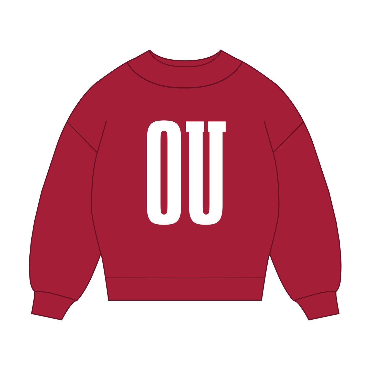 The Madi Varsity Mockneck Oklahoma | Youth Crimson