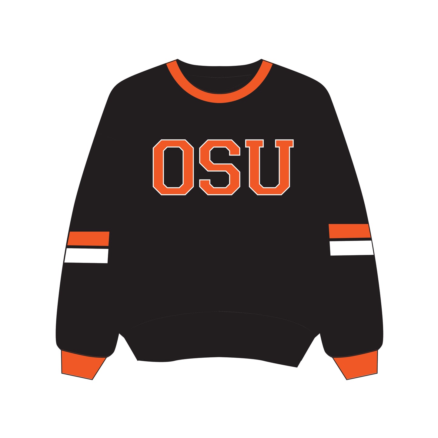 The Virginia Varsity Crewneck Oklahoma State | Black