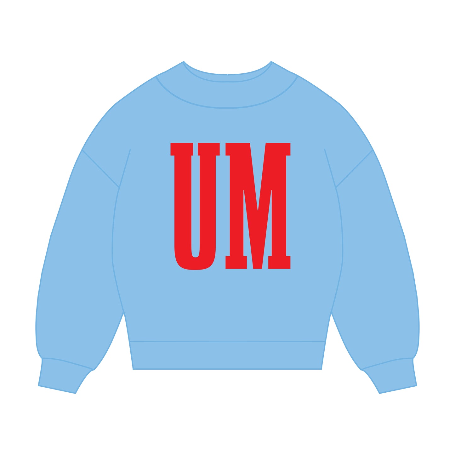 The Madi Varsity Mockneck Ole Miss | Light Blue
