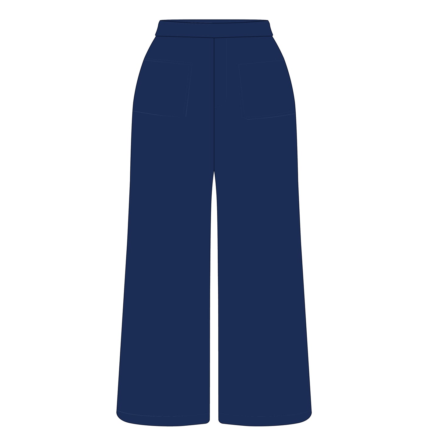 The Ava Airy Pants Hotty Toddy Woven Label | Navy