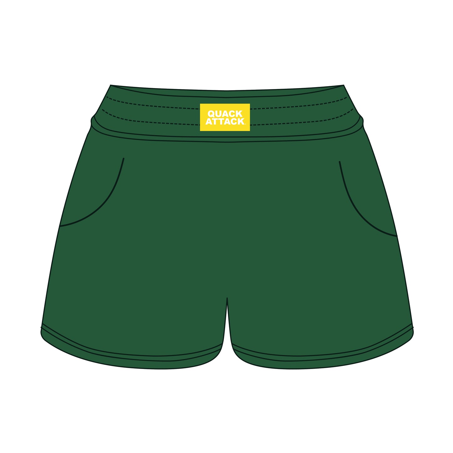 The Ava Airy Shorts Quack Attack Woven Label | Youth Kelly Green
