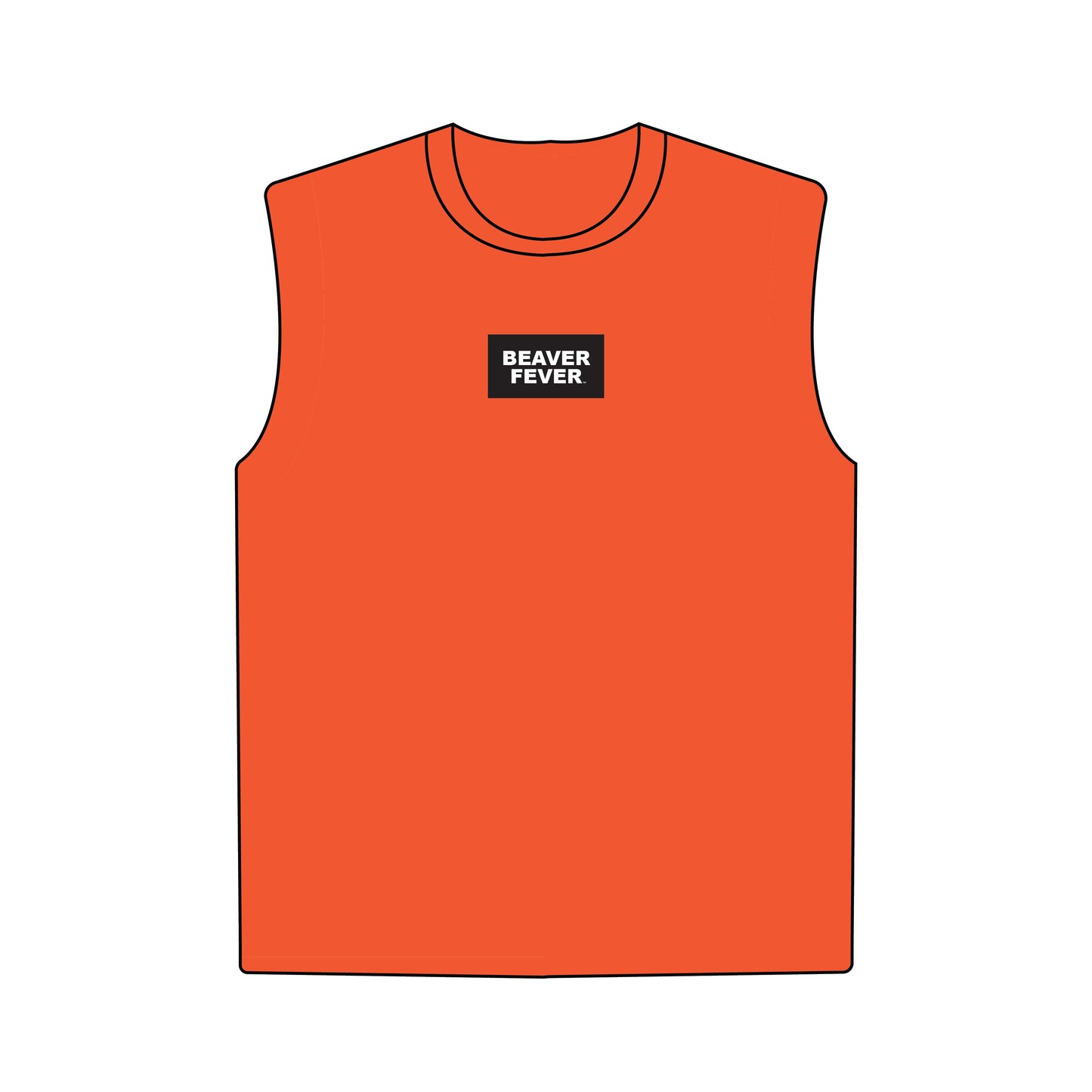 The Anna Active Tank Beaver Fever Woven Label | Youth Orange