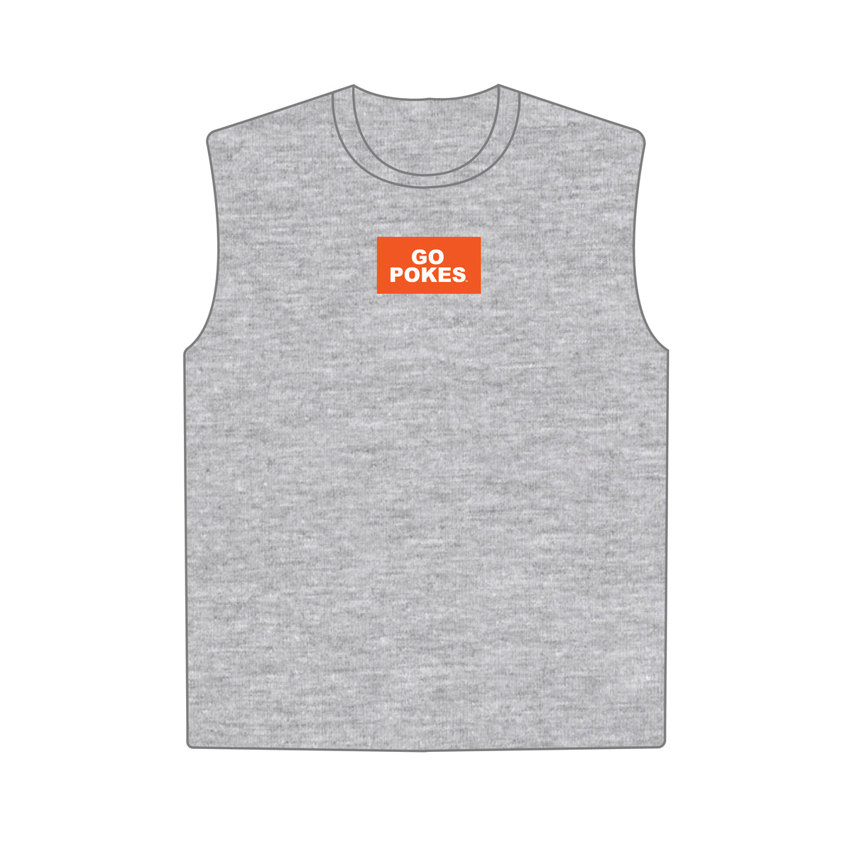 The Anna Active Tank Go Pokes Woven Label | Youth Heather Grey