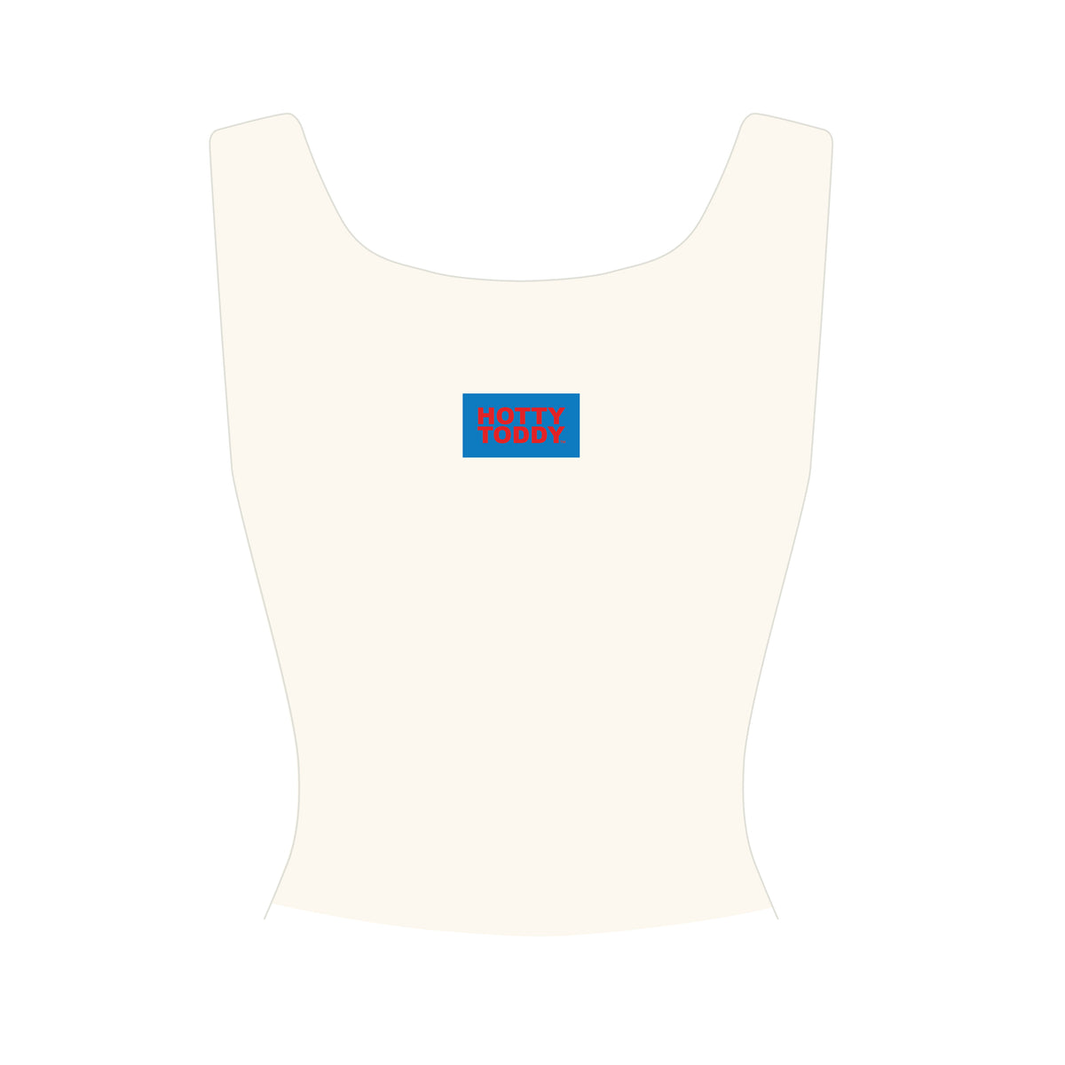 The Alli Ribbed Tank Hotty Toddy Woven Label | Bone