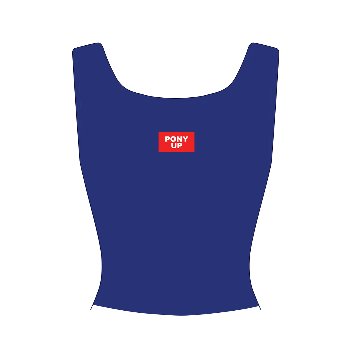 The Alli Ribbed Tank Pony Up Woven Label | Royal