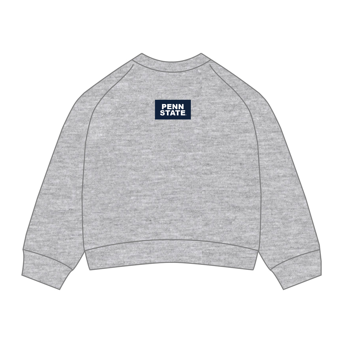 The Ava Airy Crewneck Penn State Woven Label | Youth Heather Grey