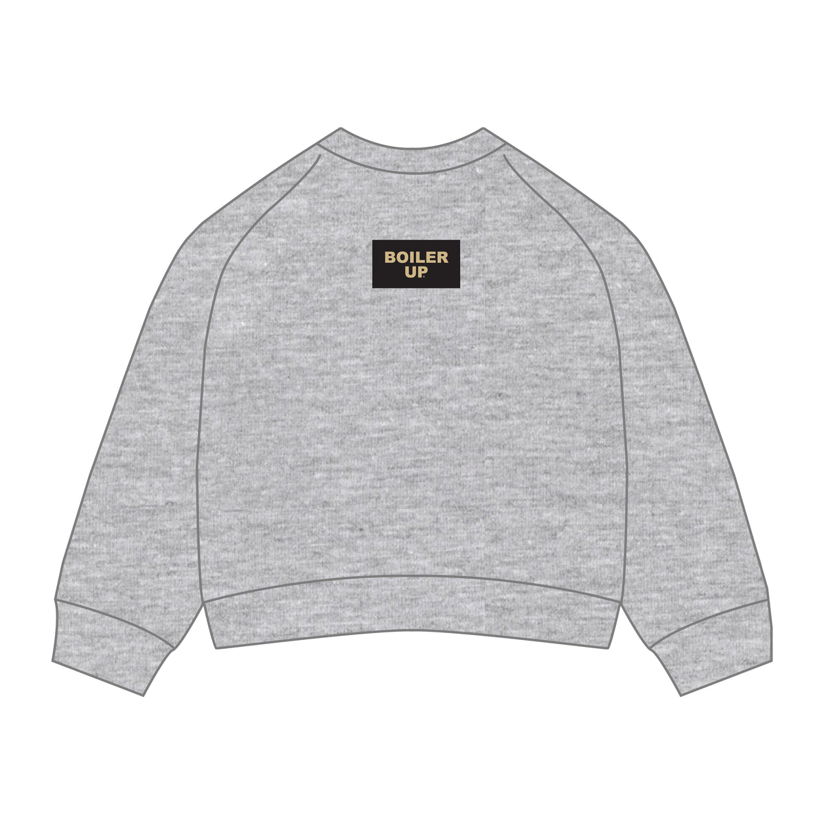 The Ava Airy Crewneck Boiler Up Woven Label | Heather Grey