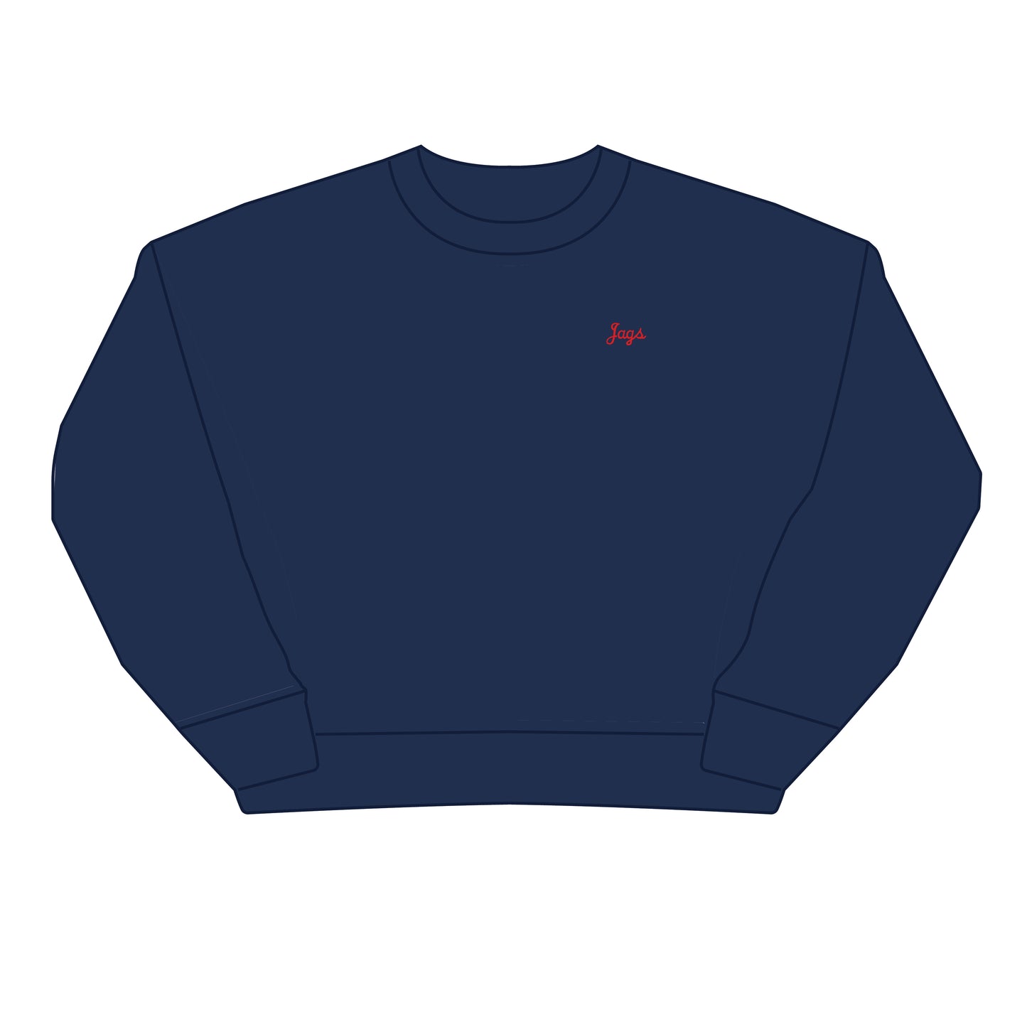 The Brooke Solid Crewneck Samford | Youth Navy