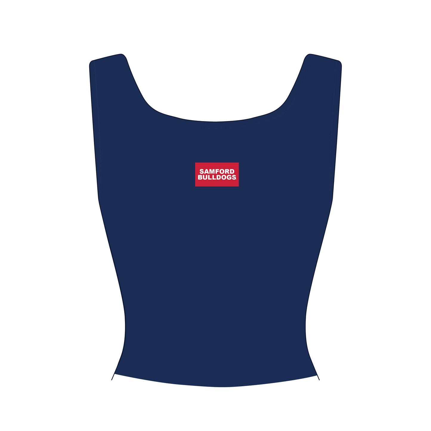 The Alli Ribbed Tank Samford Bulldogs Woven Label | Navy
