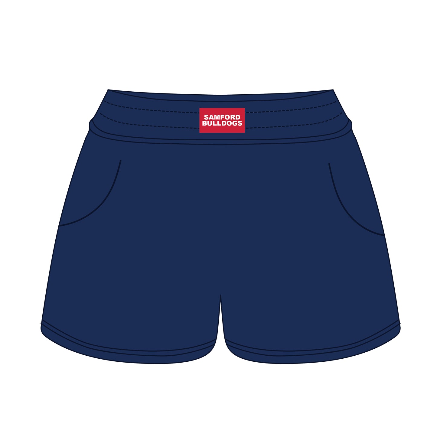 The Ava Airy Shorts Samford Bulldogs Woven Label | Navy