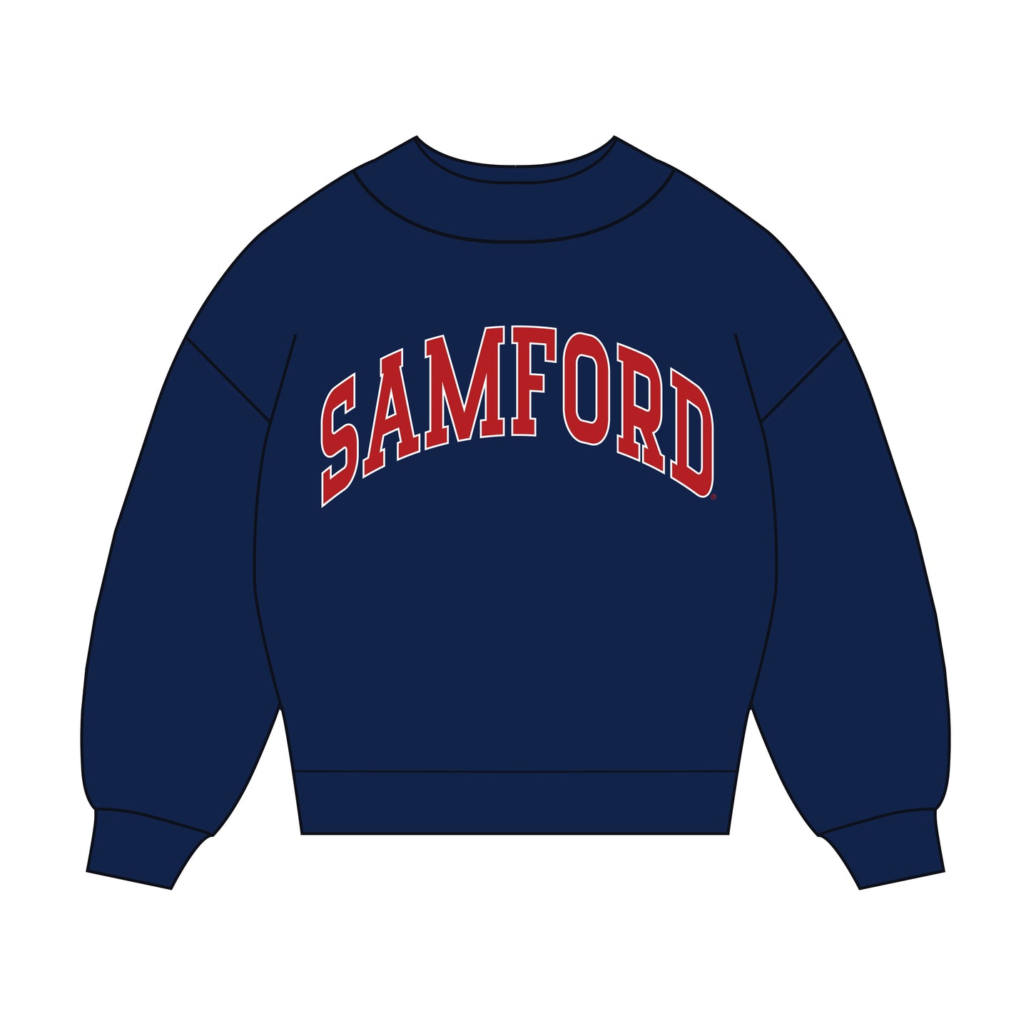 The Madi Classic Mockneck Samford Applique | Navy