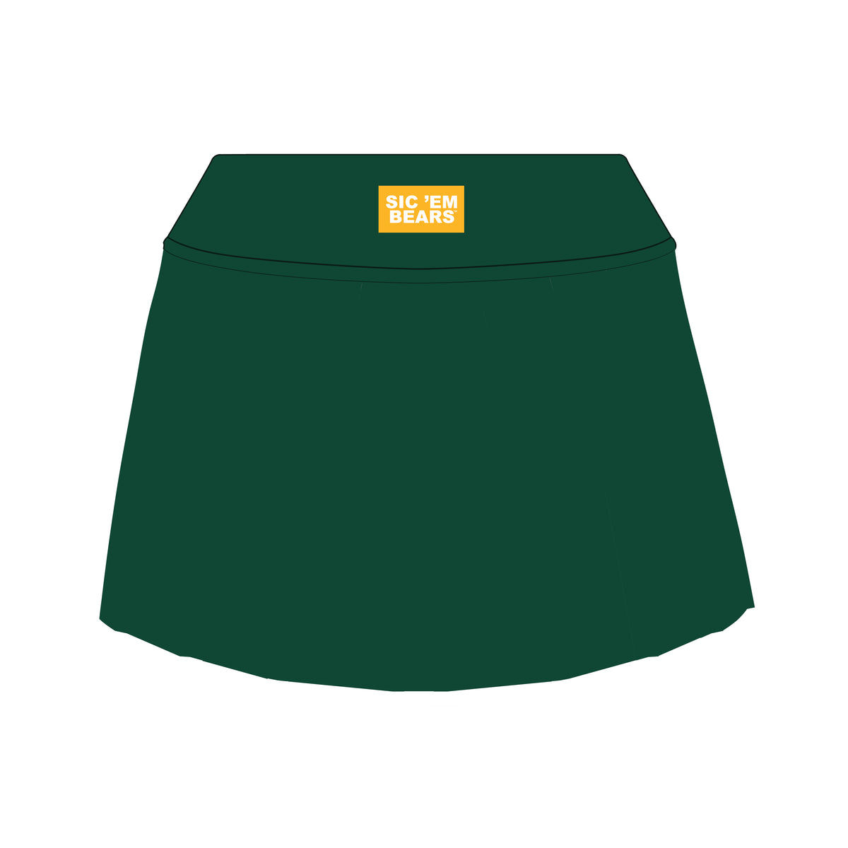 The Alli Tennis Skort Sic 'Em Bears Woven Label | Youth Green