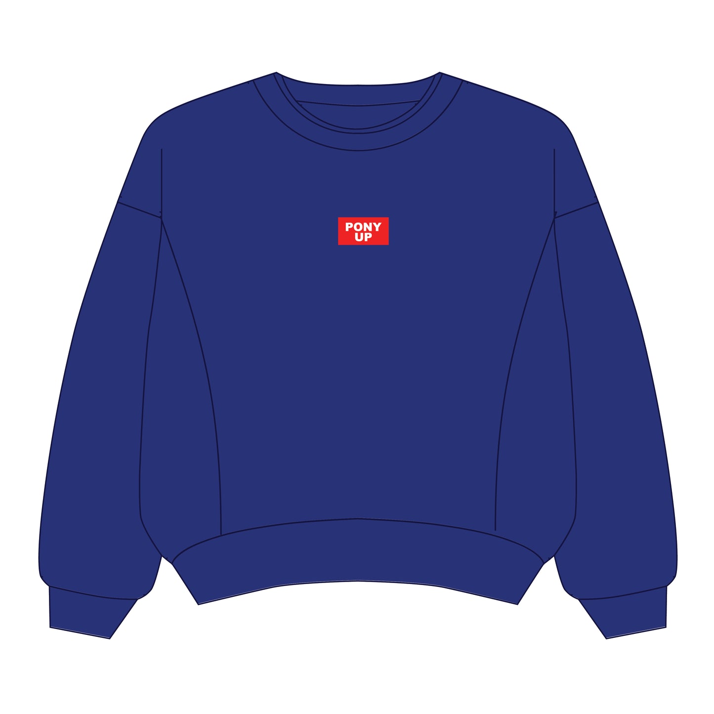 The Molly Corded Crew Pony Up Woven Label | Royal