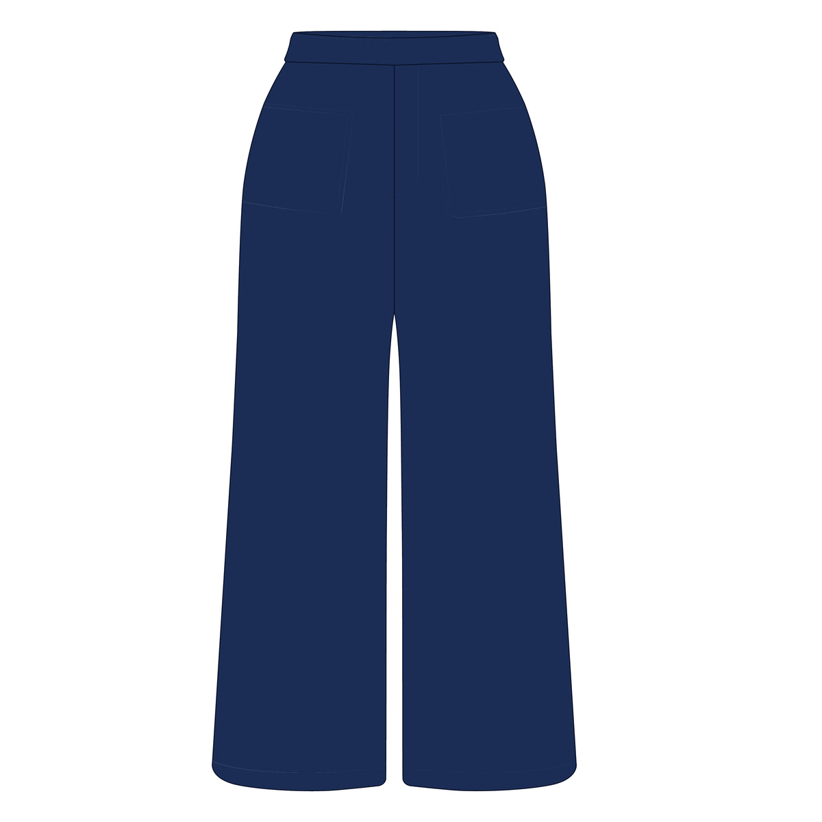 The Ava Airy Pants USA Woven Label | Navy