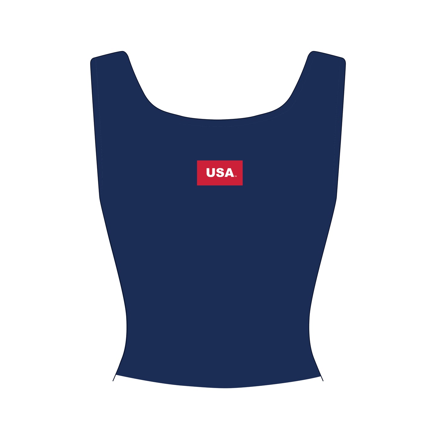 The Alli Ribbed Tank USA Woven Label | Youth Navy