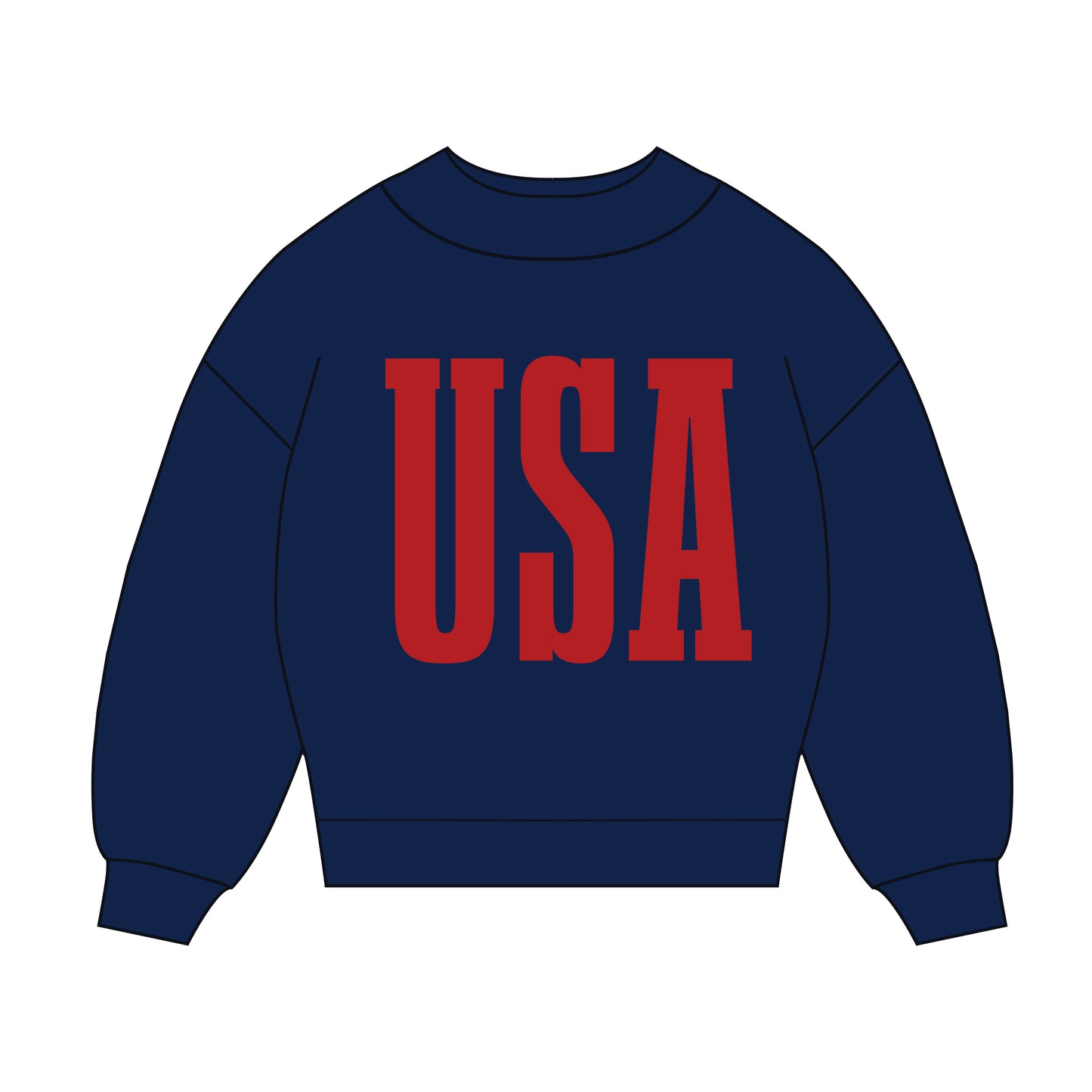 The Madi Varsity Mockneck South Alabama | Navy