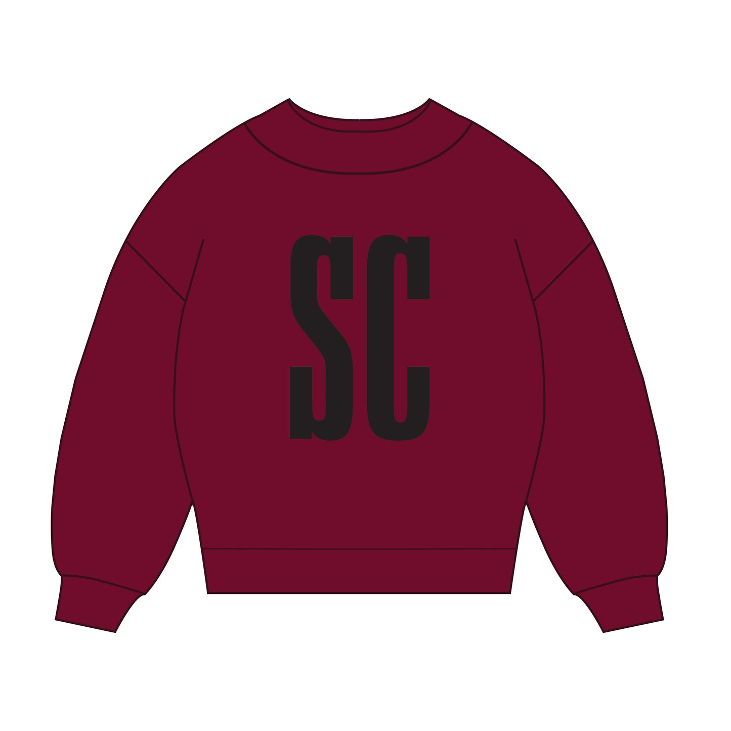 The Madi Varsity Mockneck South Carolina | Deep Red
