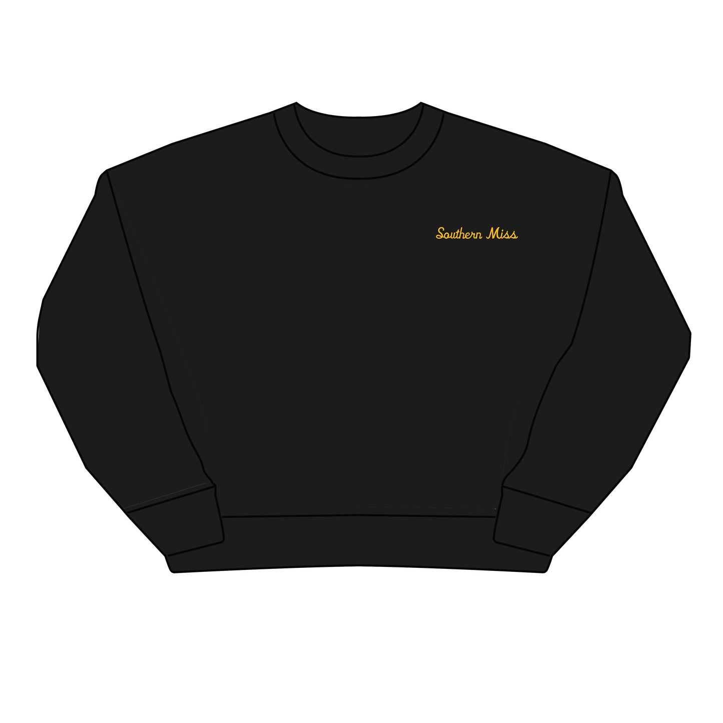 The Brooke Solid Crewneck Southern Mississippi | Youth Black
