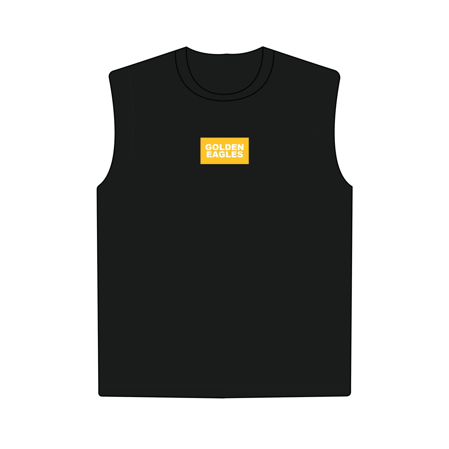 The Anna Active Tank Golden Eagles Woven Label | Black