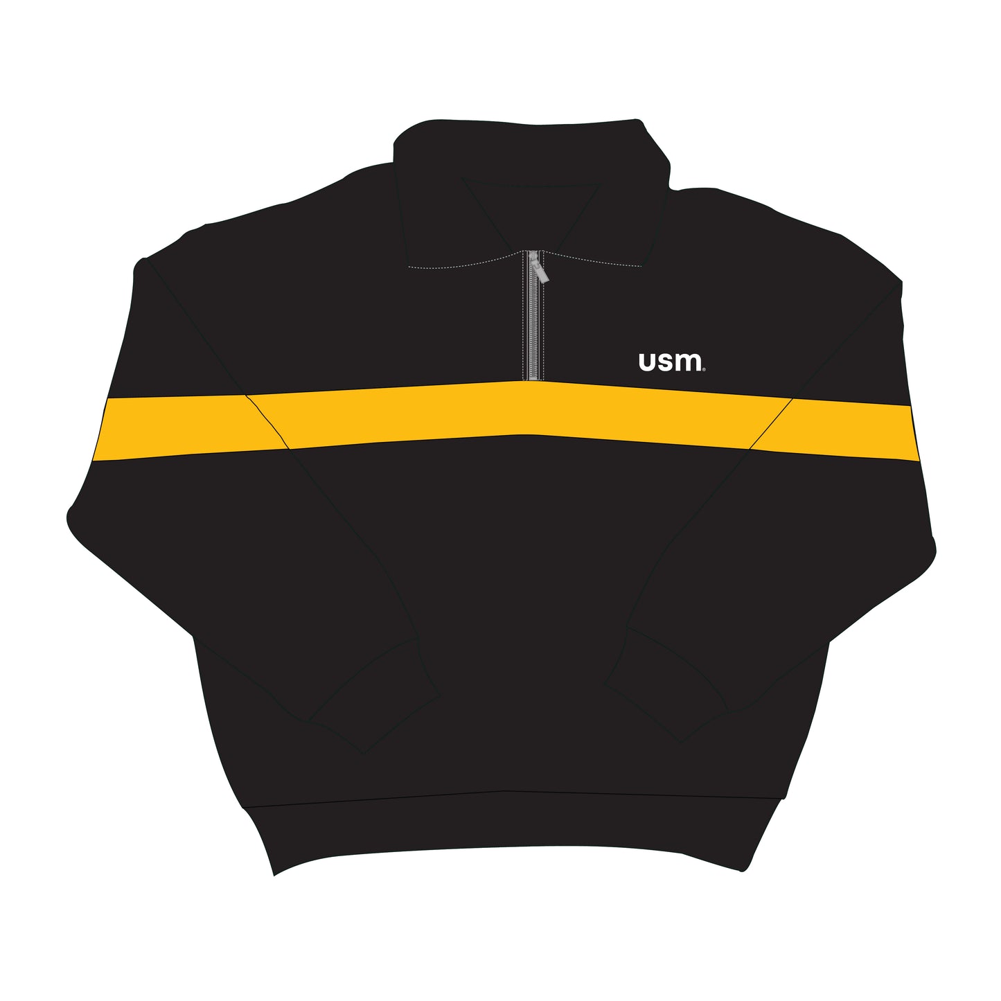 The Heather Half Zip Southern Mississippi | Black